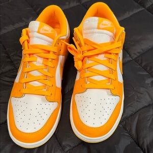 Men’s Nike Orange and White Low-Top Sneakers Size 11.5
